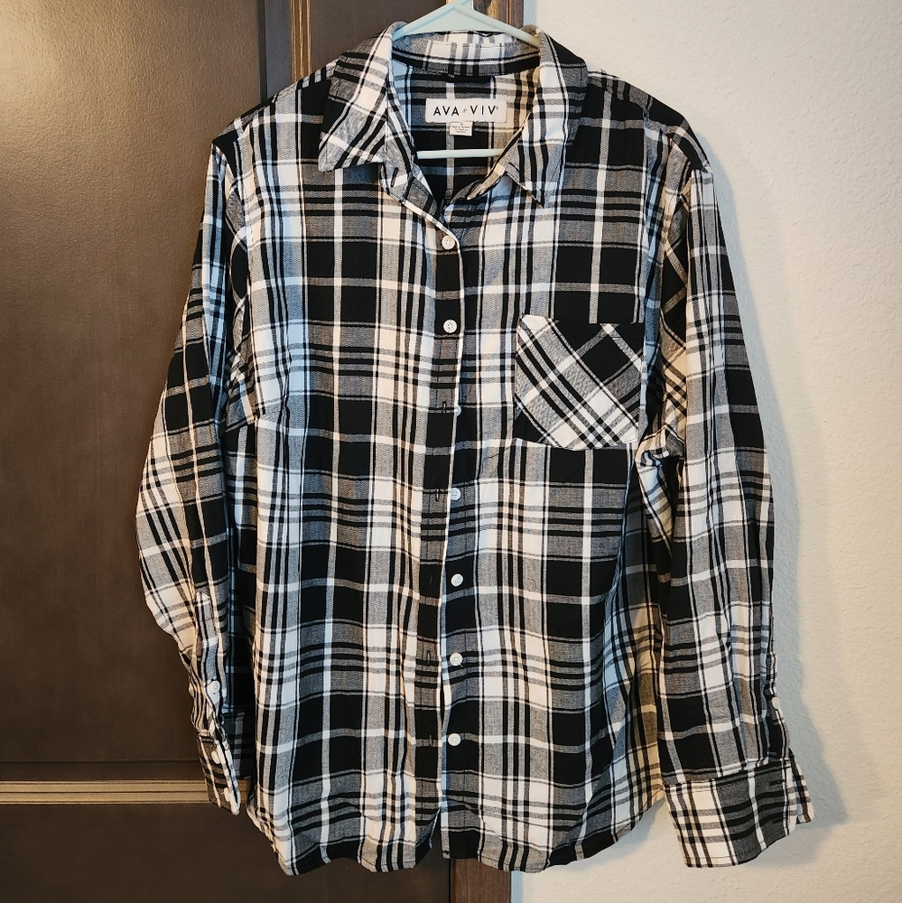 Ava-Viv 100% cotton button shirt